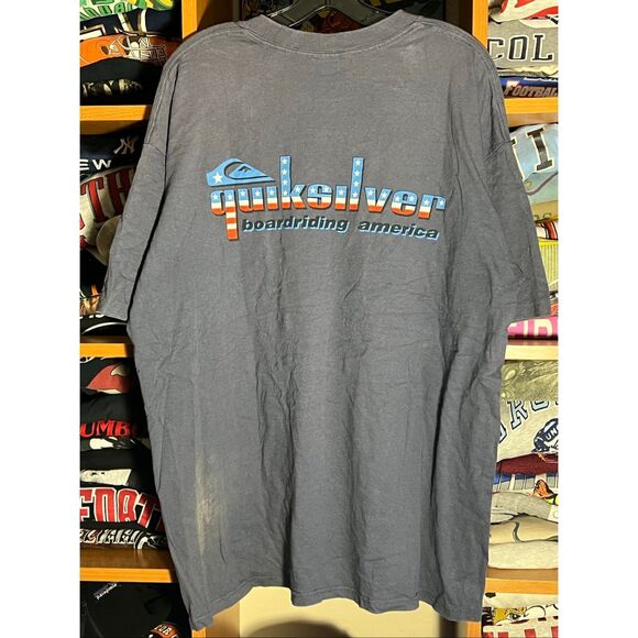 Vintage 90s Quiksilver Surf Skater Single Stitch Tee - Picture 1 of 5